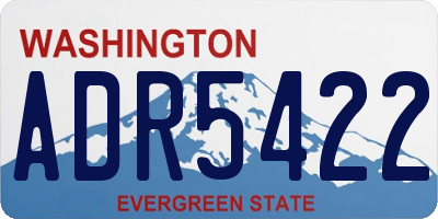 WA license plate ADR5422