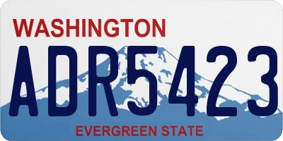 WA license plate ADR5423