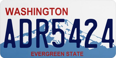 WA license plate ADR5424