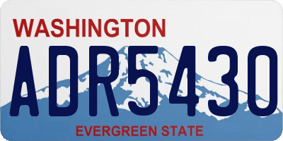 WA license plate ADR5430