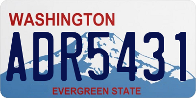 WA license plate ADR5431