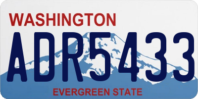 WA license plate ADR5433