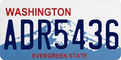 WA license plate ADR5436