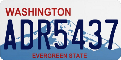 WA license plate ADR5437