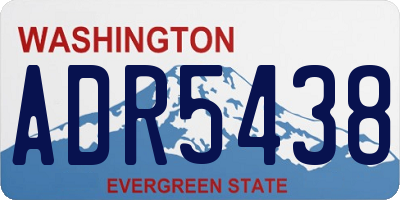WA license plate ADR5438