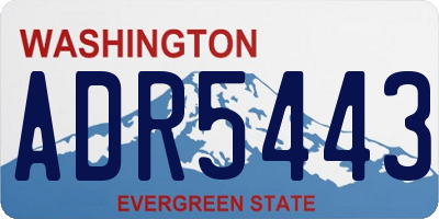 WA license plate ADR5443