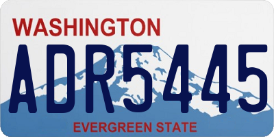 WA license plate ADR5445