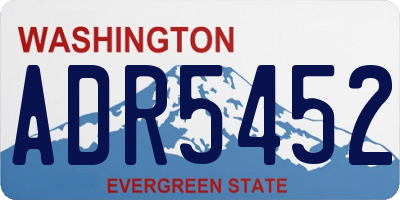 WA license plate ADR5452
