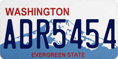 WA license plate ADR5454