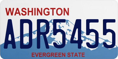 WA license plate ADR5455