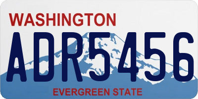 WA license plate ADR5456