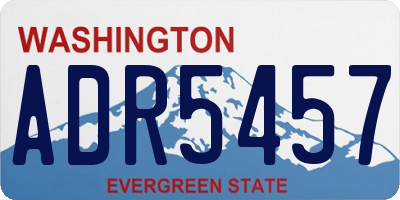 WA license plate ADR5457