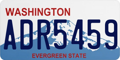 WA license plate ADR5459