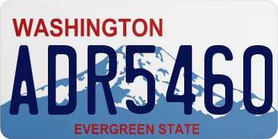 WA license plate ADR5460