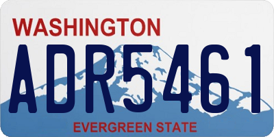 WA license plate ADR5461