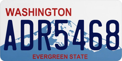 WA license plate ADR5468
