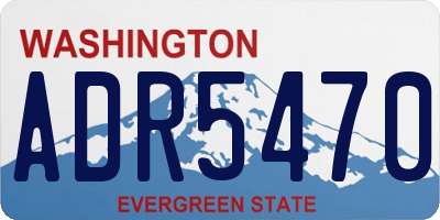 WA license plate ADR5470