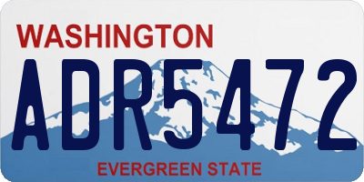 WA license plate ADR5472