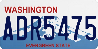 WA license plate ADR5475