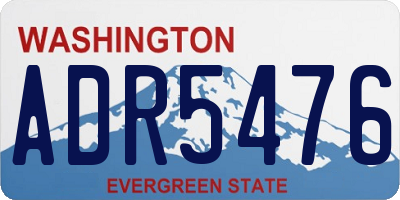 WA license plate ADR5476
