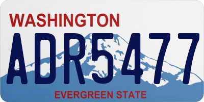 WA license plate ADR5477