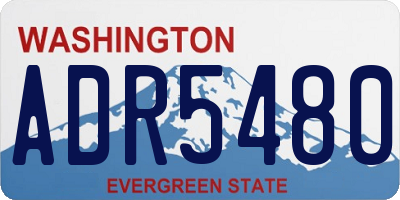 WA license plate ADR5480