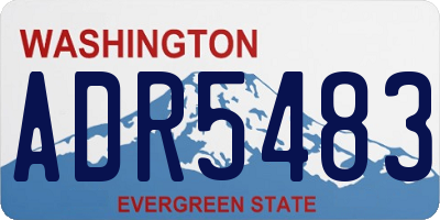WA license plate ADR5483