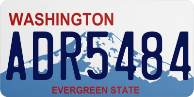 WA license plate ADR5484