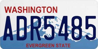 WA license plate ADR5485