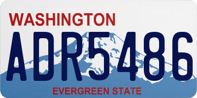 WA license plate ADR5486