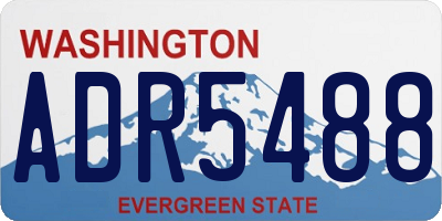 WA license plate ADR5488