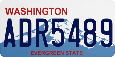 WA license plate ADR5489