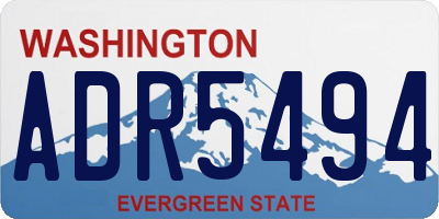 WA license plate ADR5494