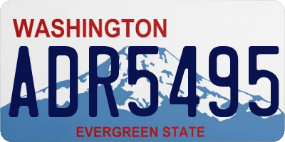 WA license plate ADR5495