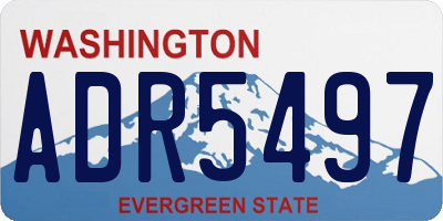 WA license plate ADR5497