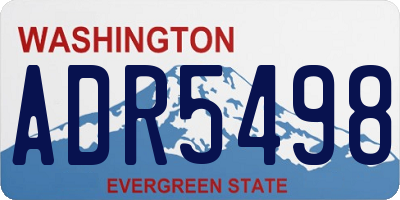 WA license plate ADR5498