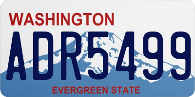 WA license plate ADR5499