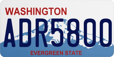WA license plate ADR5800