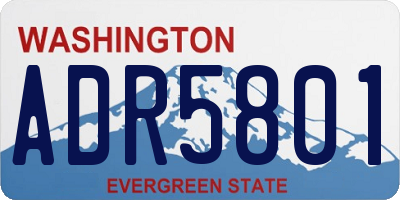WA license plate ADR5801