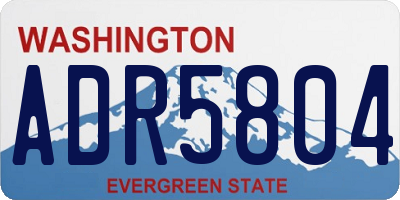 WA license plate ADR5804