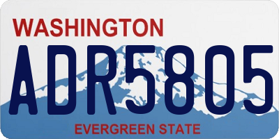 WA license plate ADR5805