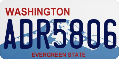 WA license plate ADR5806