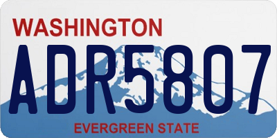 WA license plate ADR5807