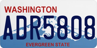 WA license plate ADR5808