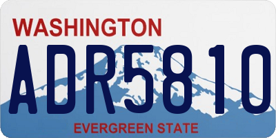WA license plate ADR5810