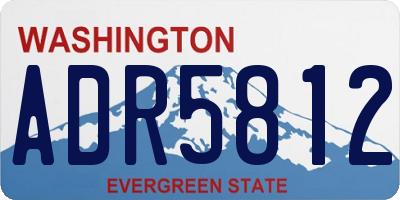 WA license plate ADR5812