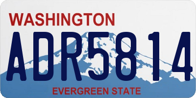 WA license plate ADR5814