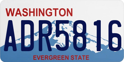 WA license plate ADR5816