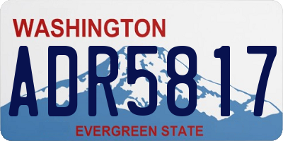 WA license plate ADR5817