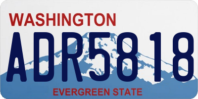 WA license plate ADR5818